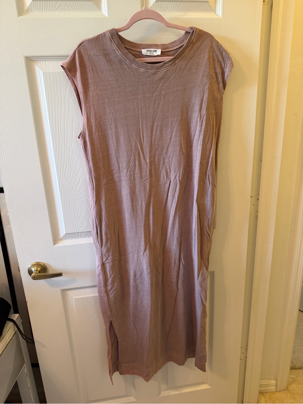 Double Zero Sleeveless Mauve Midi Tank Dress